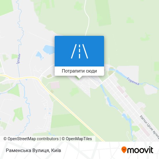 Карта Раменська Вулиця