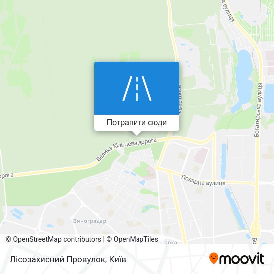 Карта Лісозахисний Провулок