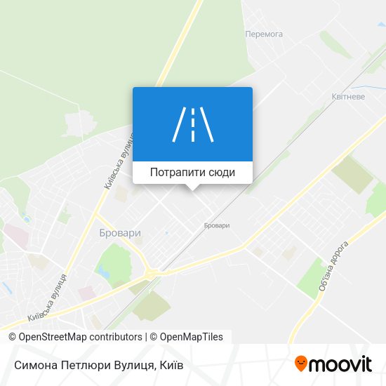 Карта Симона Петлюри Вулиця