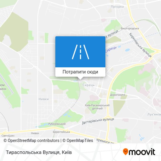 Карта Тираспольська Вулиця