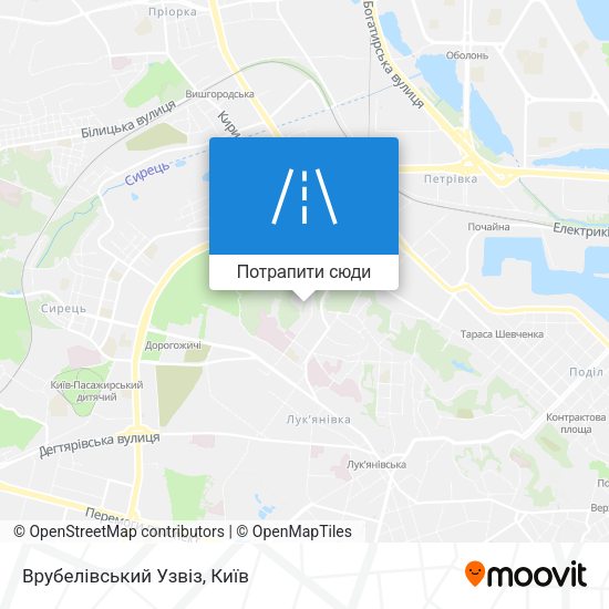 Карта Врубелівський Узвіз