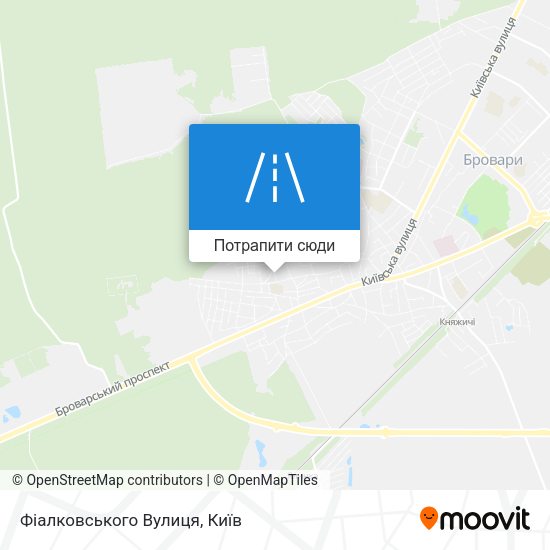 Карта Фіалковського Вулиця