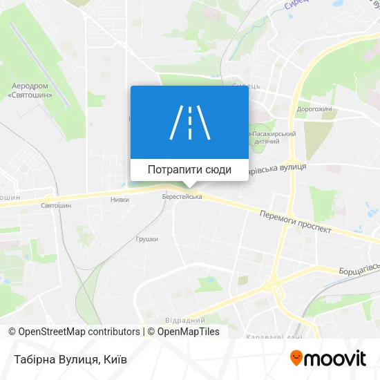 Карта Табірна Вулиця