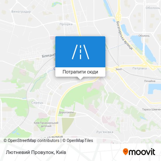 Карта Лютневий Провулок