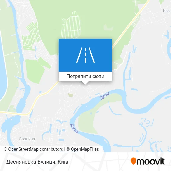 Карта Деснянська Вулиця