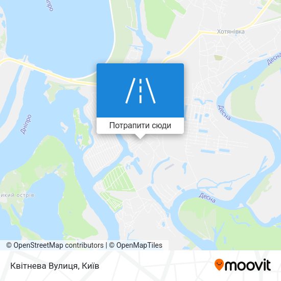 Карта Квітнева Вулиця