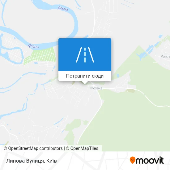 Карта Липова Вулиця