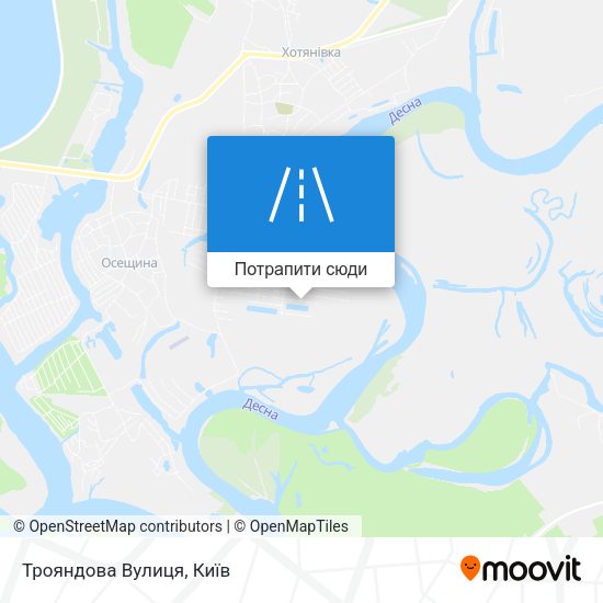 Карта Трояндова Вулиця