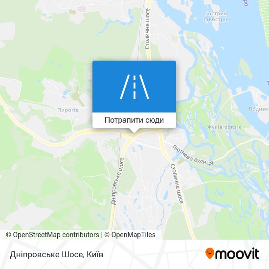Карта Дніпровське Шосе
