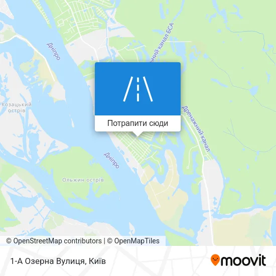 Карта 1-А Озерна Вулиця
