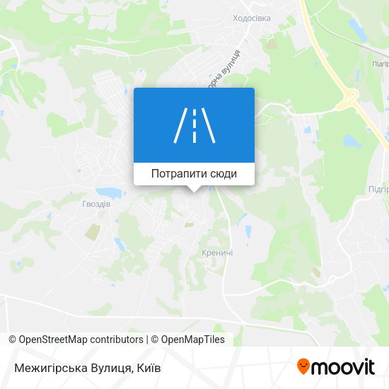 Карта Межигірська Вулиця