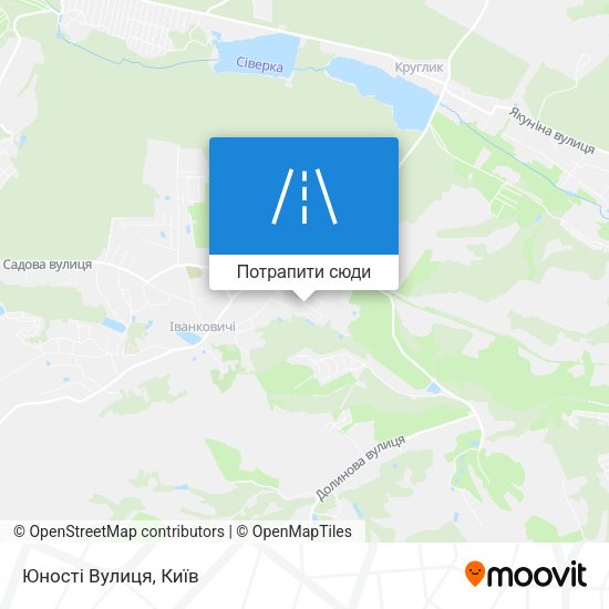 Карта Юності Вулиця