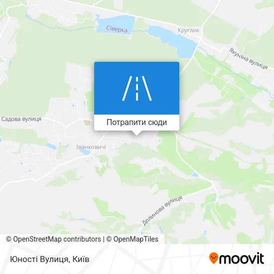 Карта Юності Вулиця