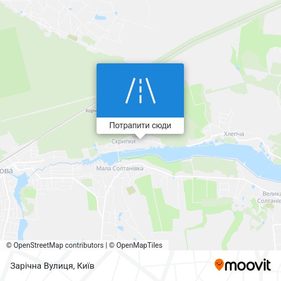 Карта Зарічна Вулиця