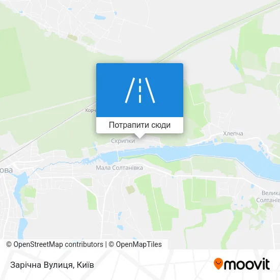 Карта Зарічна Вулиця