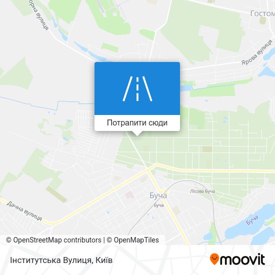 Карта Інститутська Вулиця