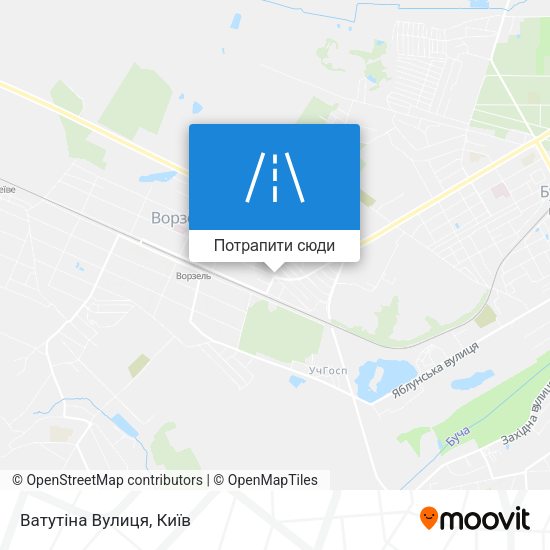 Карта Ватутіна Вулиця