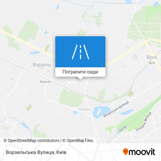 Карта Ворзельська Вулиця