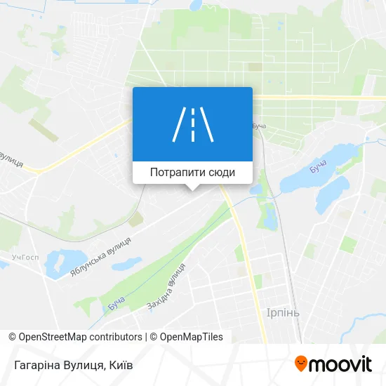 Карта Гагаріна Вулиця