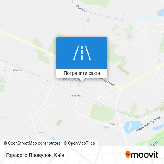 Карта Горького Провулок