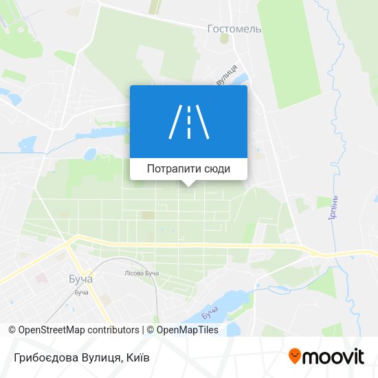 Карта Грибоєдова Вулиця