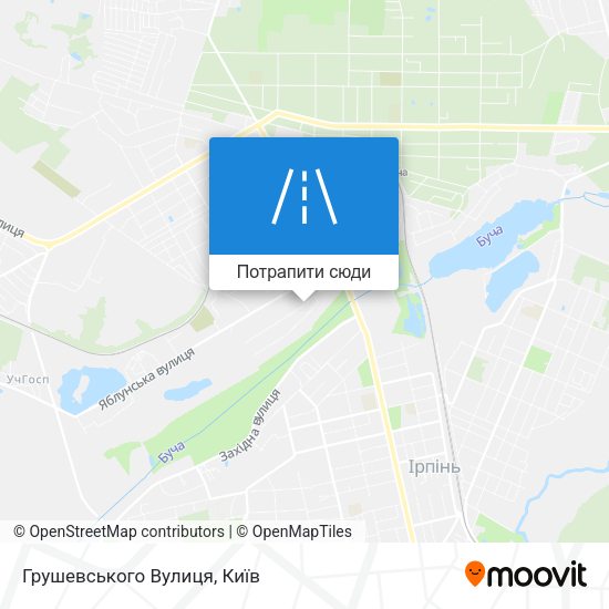 Карта Грушевського Вулиця