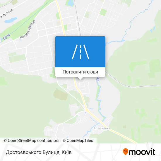 Карта Достоєвського Вулиця