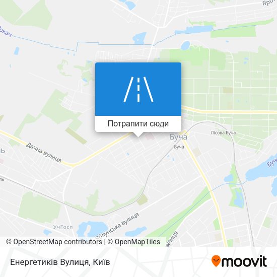 Карта Енергетиків Вулиця