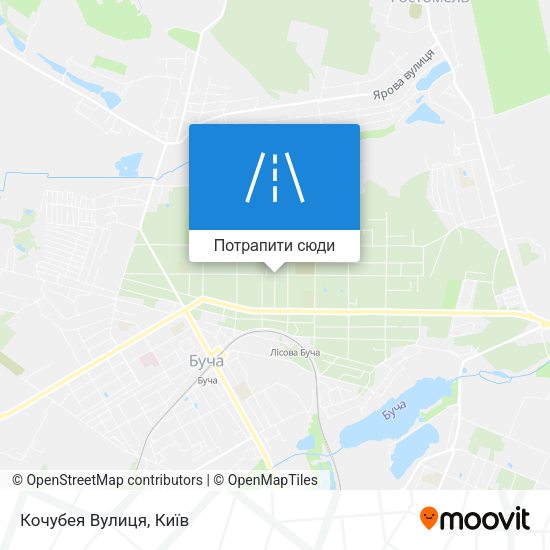Карта Кочубея Вулиця