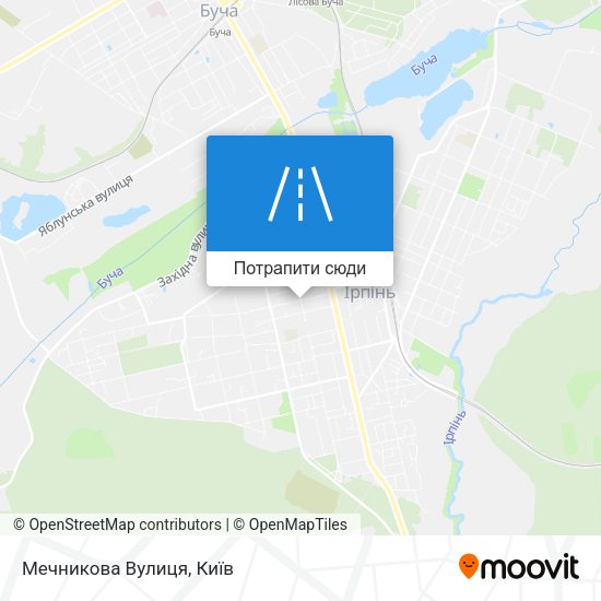 Карта Мечникова Вулиця