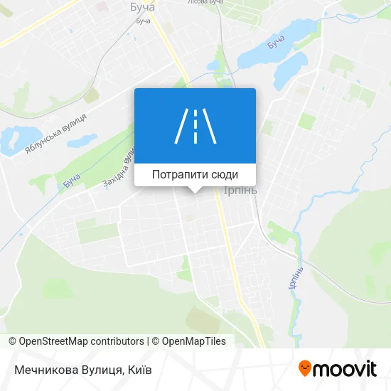 Карта Мечникова Вулиця