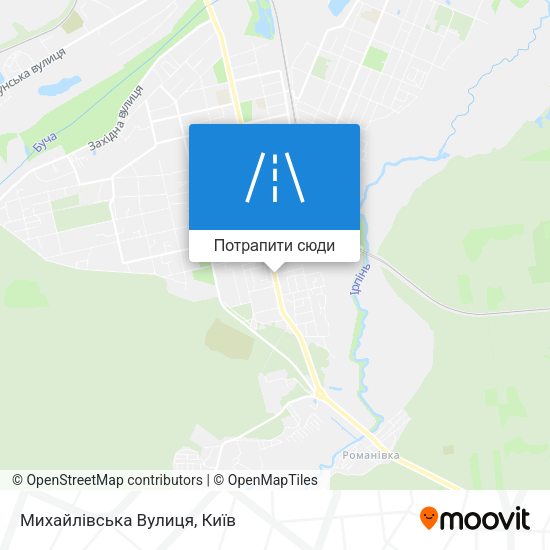 Карта Михайлівська Вулиця