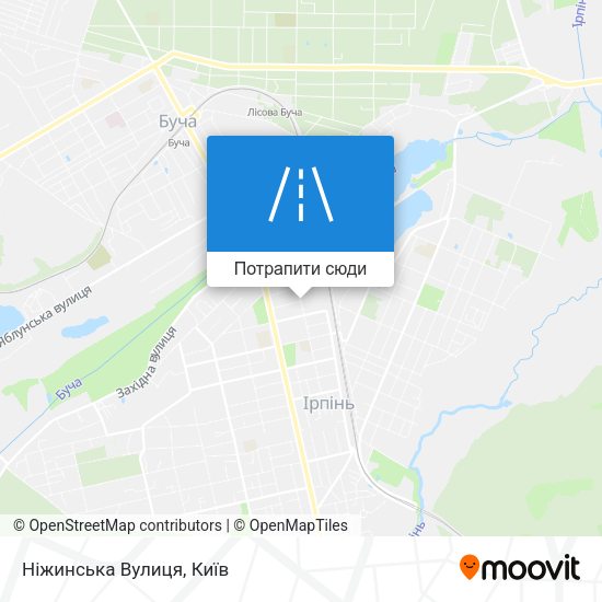 Карта Ніжинська Вулиця