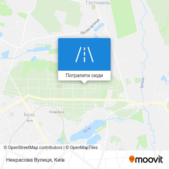 Карта Некрасова Вулиця