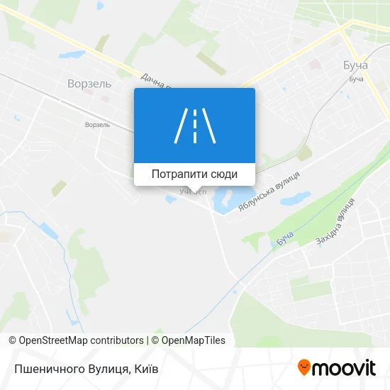 Карта Пшеничного Вулиця