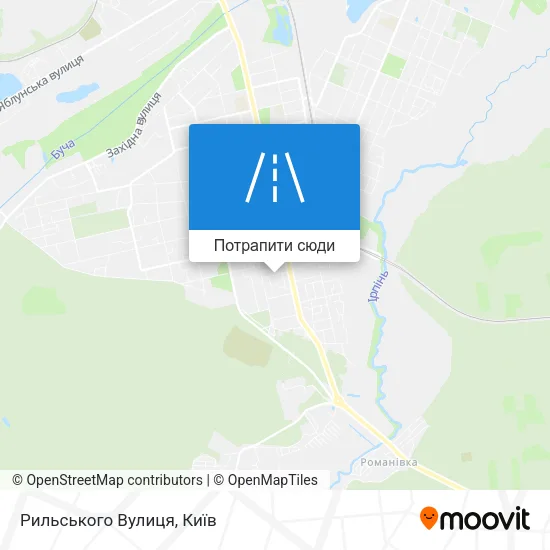 Карта Рильського Вулиця