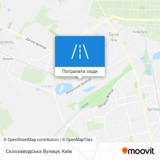Карта Склозаводська Вулиця