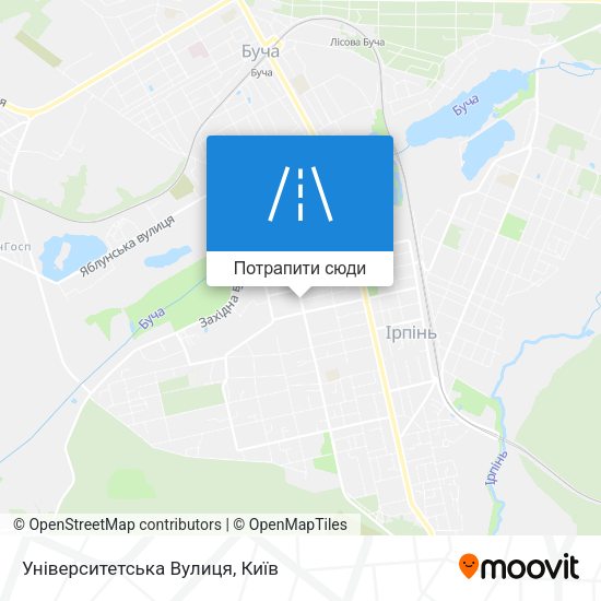 Карта Університетська Вулиця