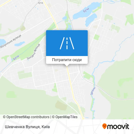 Карта Шевченка Вулиця