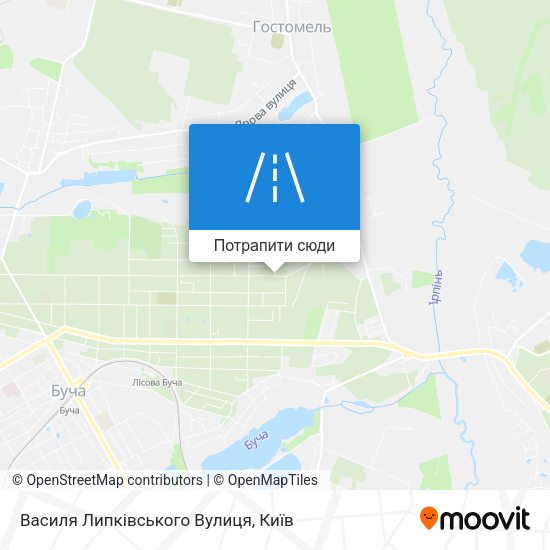 Карта Василя Липківського Вулиця
