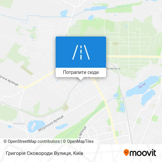 Карта Григорія Сковороди Вулиця