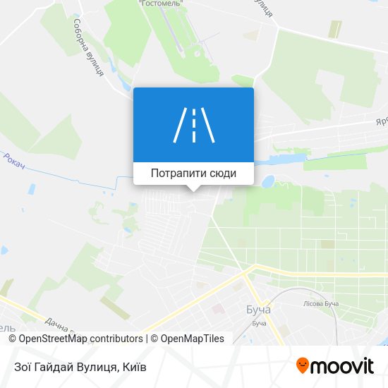 Карта Зої Гайдай Вулиця