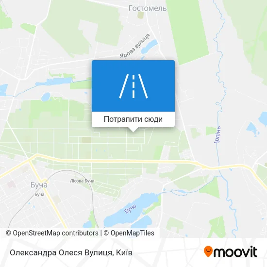 Карта Олександра Олеся Вулиця