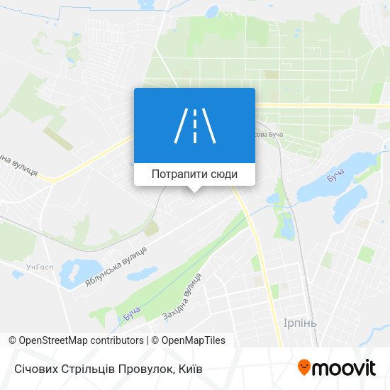 Карта Січових Стрільців Провулок