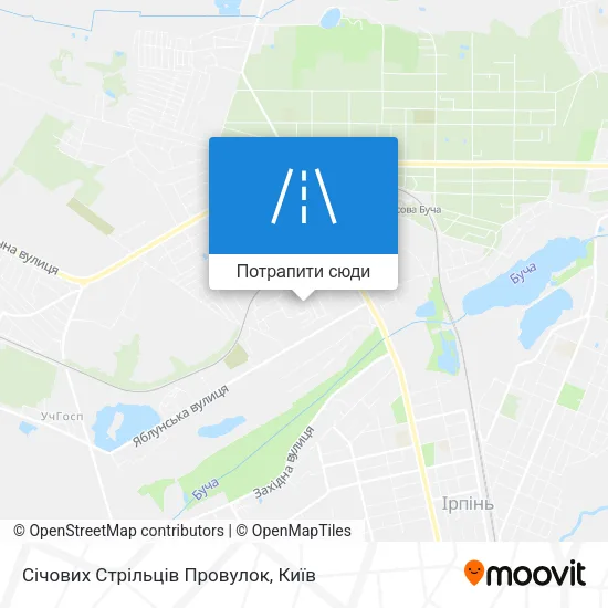 Карта Січових Стрільців Провулок