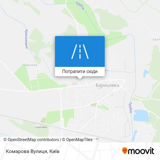 Карта Комарова Вулиця