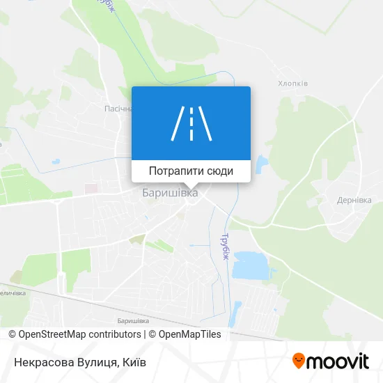 Карта Некрасова Вулиця