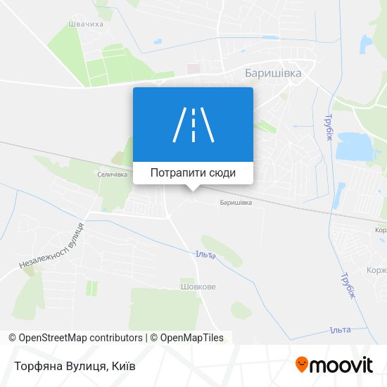 Карта Торфяна Вулиця