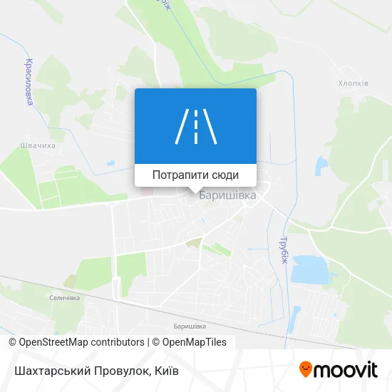 Карта Шахтарський Провулок