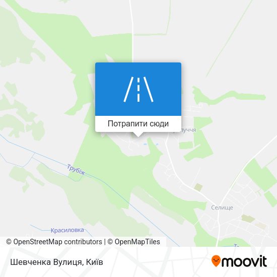 Карта Шевченка Вулиця